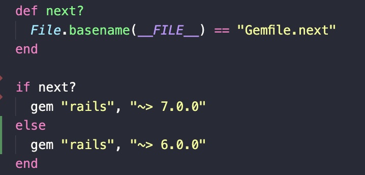 Sample of a dual booted gemfile