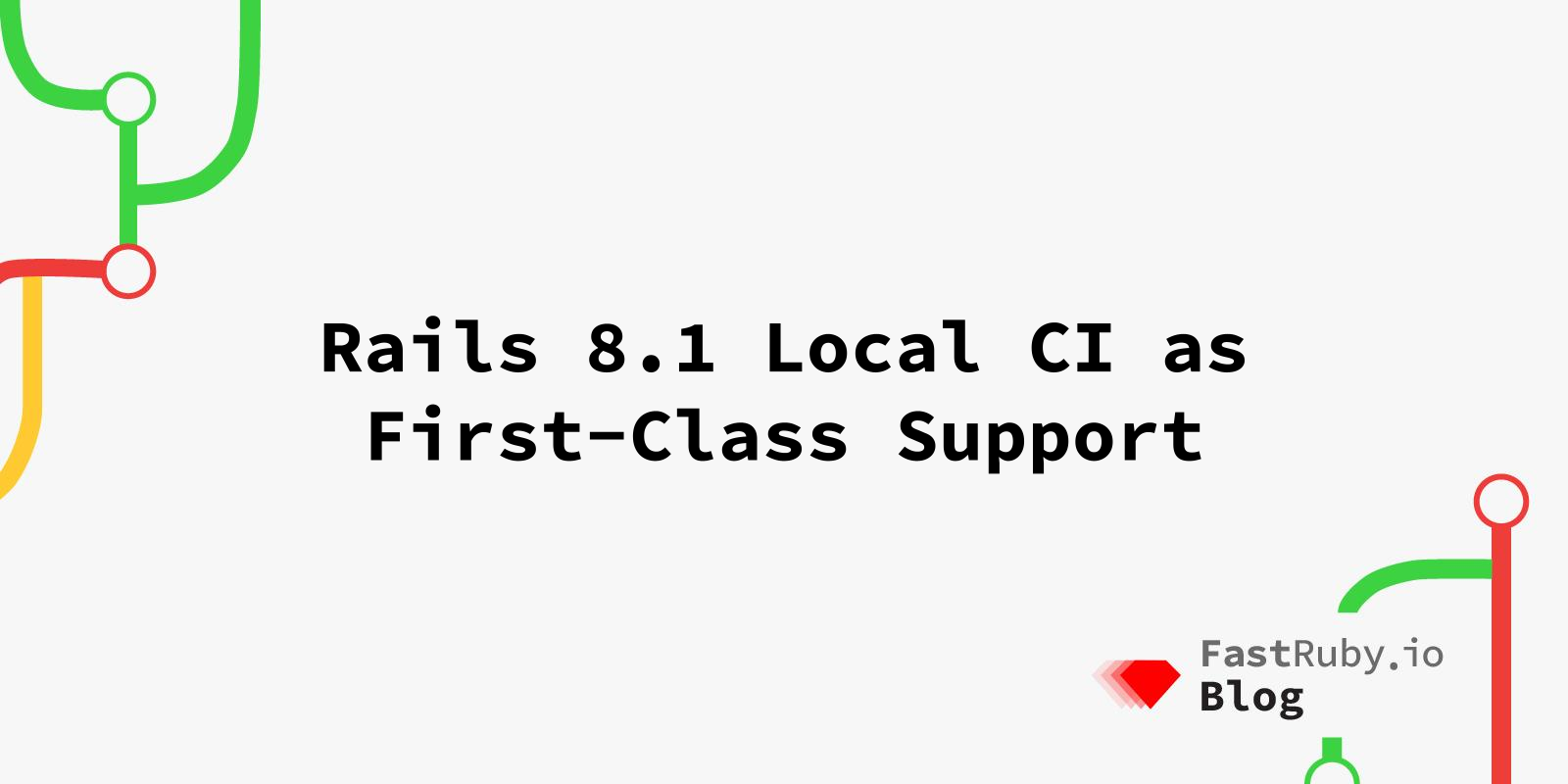 Rails 8.1 Local CI as First-Class Support
