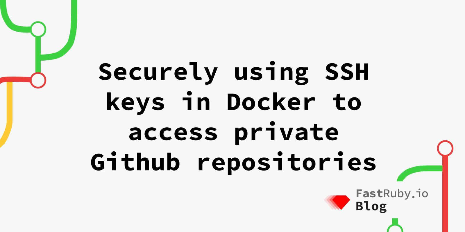 Securely using SSH keys in Docker to access private Github repositories